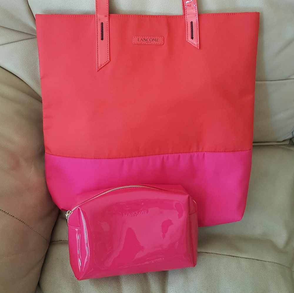 Lancome Paris Tote and Cosmetics Case
